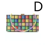 Clutch de jantar Hot Diamond Rainbow Lady, um acessório elegante e radiante. Perfeito para eventos especiais, guarde seus itens com estilo e sofisticação. — foto 3