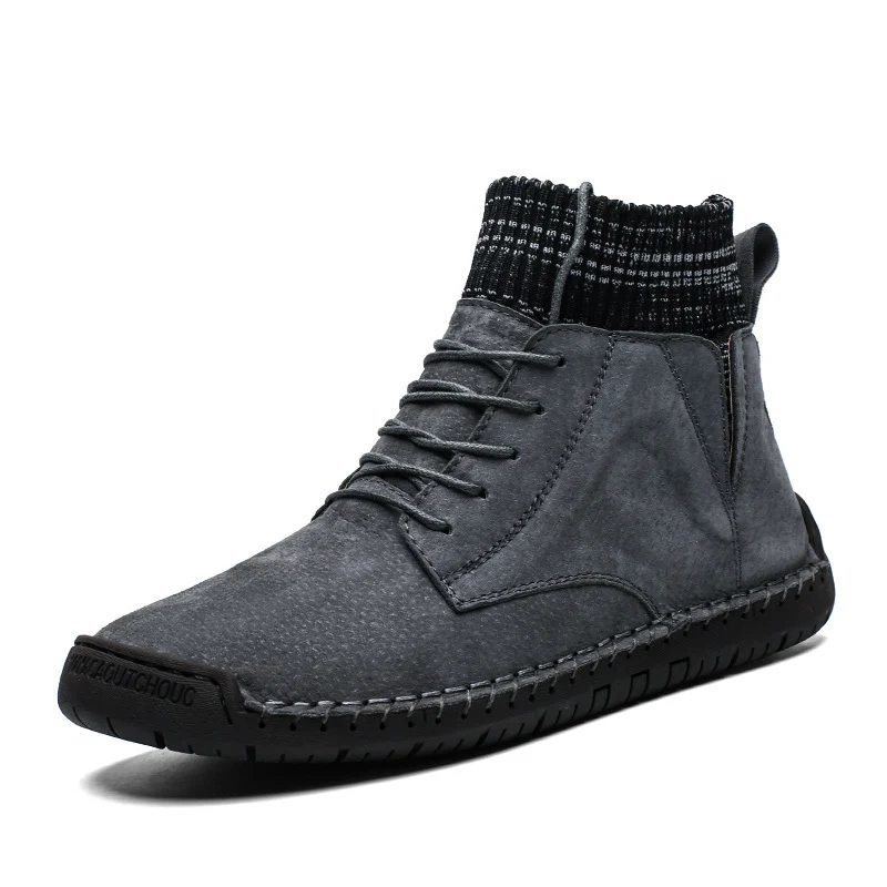 Title 5, High-top British style retro ankle boots. Comfo...