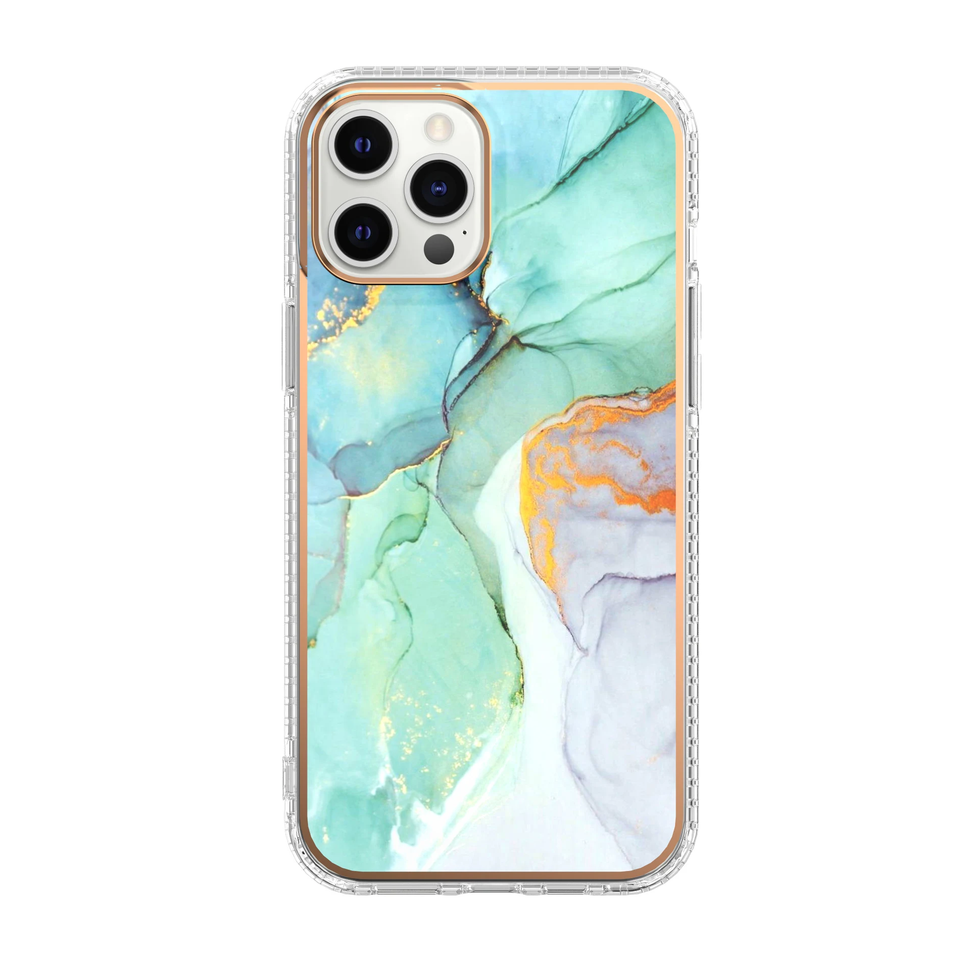 Title 5, Mosaic Marble Pattern Flower Transparent Phone ...