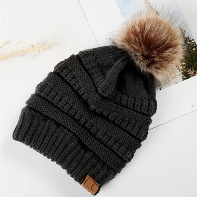 Title 4, Warm Thickening Hat Non Fleece-lined Knitting P...