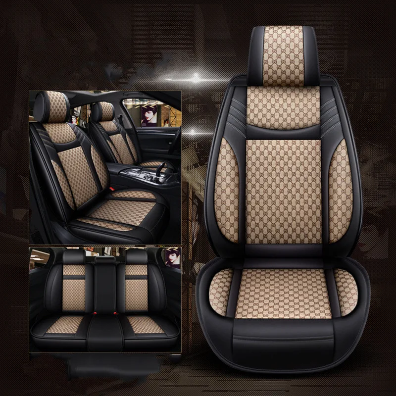 Linen Car Seat Cover Universal Four-Season Protection Breathable Comfort Durable Easy Installation Stylish Design — photo 1
