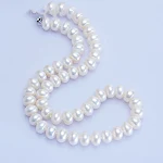 Colar de pérolas de água doce Dailan Jewelry 10-11mm, redondo "pão no vapor", botão bola, brilho intenso, joalheria de fábrica. Elegância atemporal. — foto 2