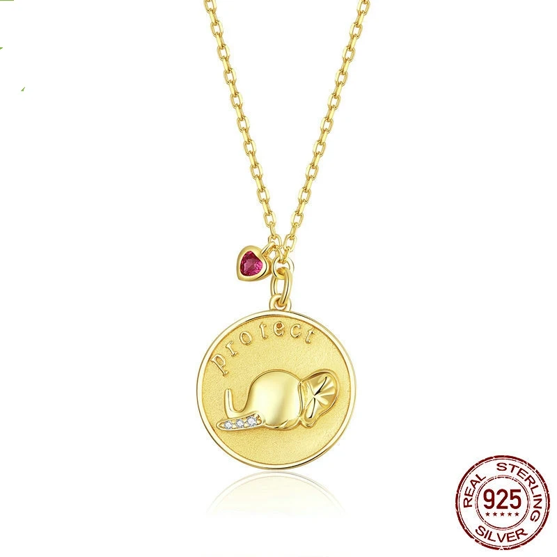 Collar dorado con elefante en relieve y oro real para amantes de los animales. Un regalo perfecto para expresar amor. — foto 3