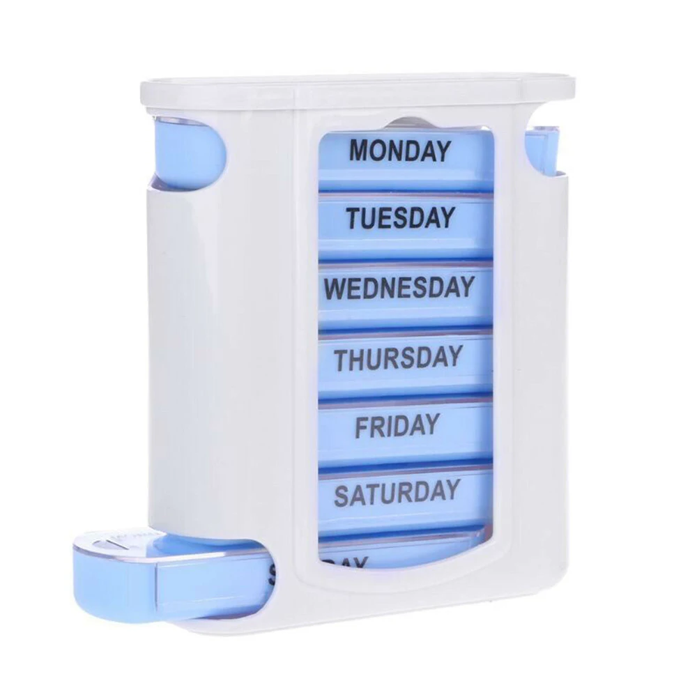 Portable 7 Days A Week 28 Grid Pill Box, Moisture-proof Tablet Storage, Plastic Medicine Organizer, Easy Daily Use — photo 1