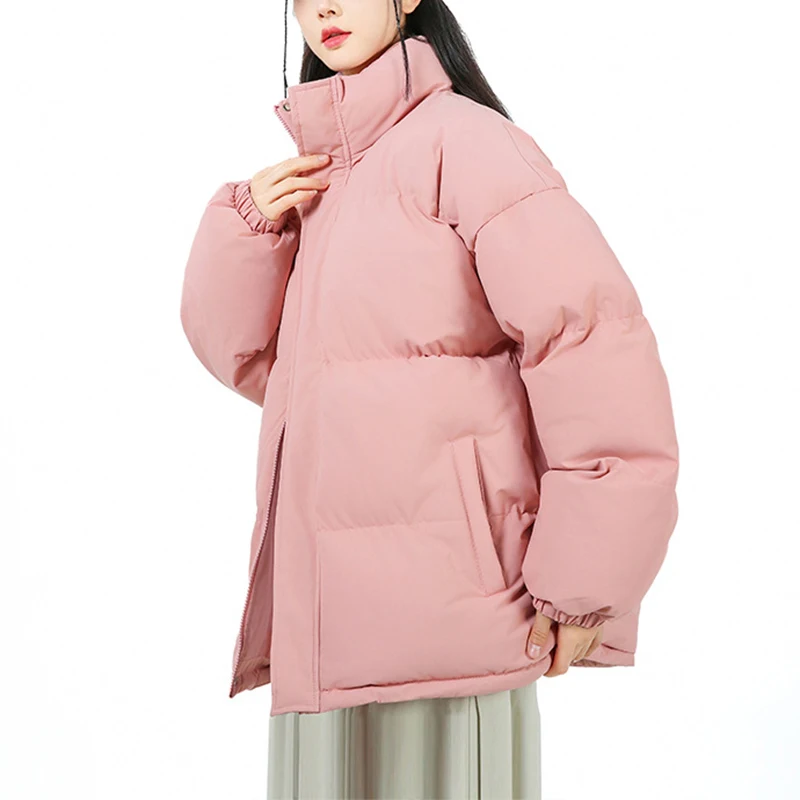 Title 2, Fashion Loose Stand-collar Cotton Coat Winter W...