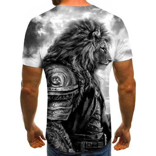 Title 3, Animal Lion 3D Digital Printing Temperament Men...