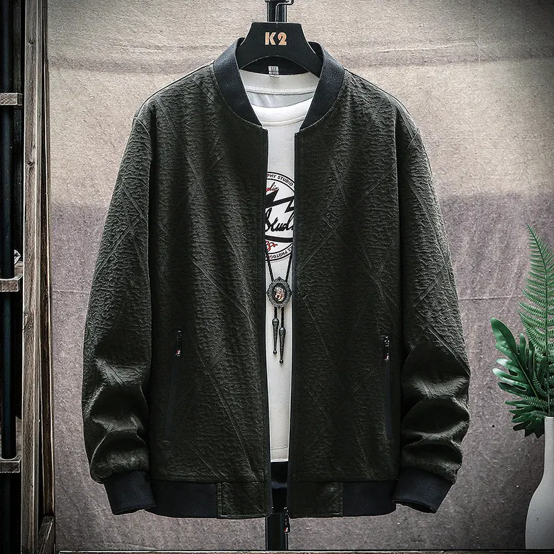 Men's Casual Stand Collar Jacket Spring and Autumn Baseball Uniform Gentleman Style Comfortable and Stylish Outerwear — photo 3
