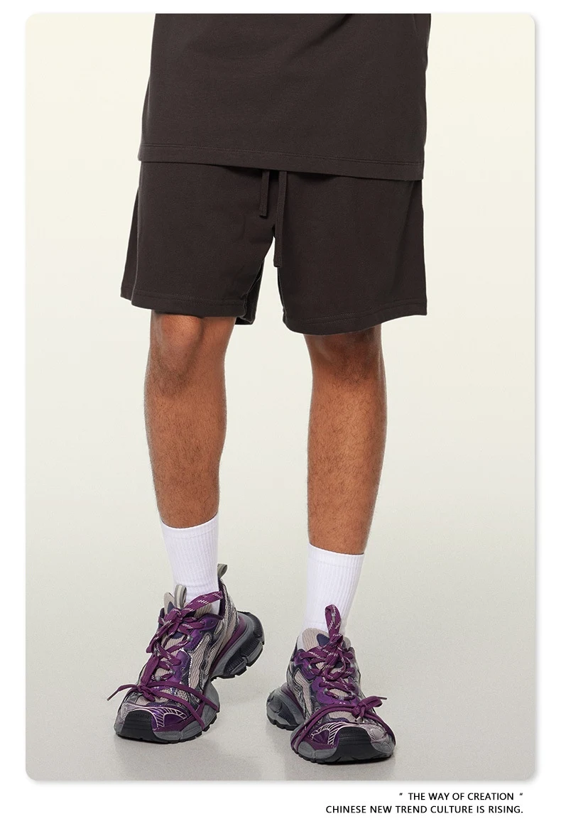 Title 11, Heavy FOG Street Tide Shorts for Men, Loose Cas...