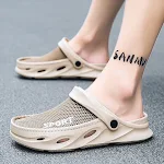 Mesh Sandalen Halve Pack Casual Heren Bird's Nest Gat Schoenen Strand Luie Halve Slippers Plus Size — foto 10
