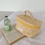 Yellow Plaid Smiley Face