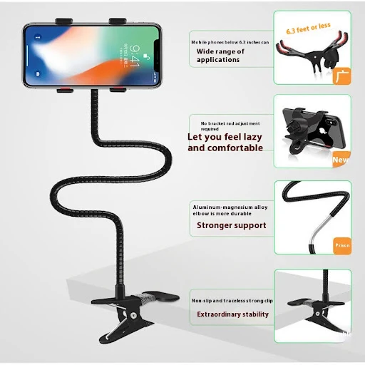 Title 3, Metal Lazy Stand Gadget BedgEside Telefone CLIP...
