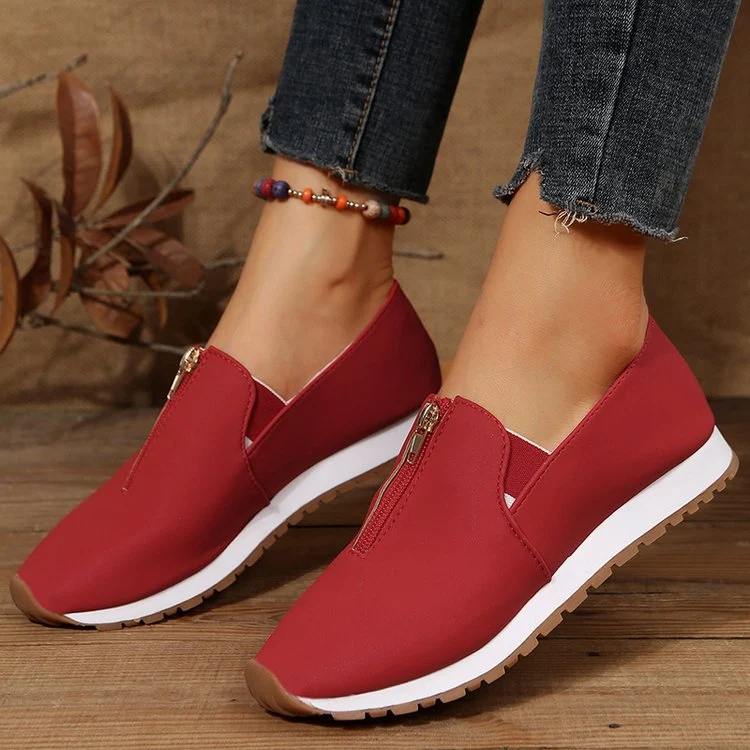 Zip Flats Shoes Comfortable Non Slip Loafers Women. Experience all-day comfort and safety with these stylish and practic — photo 10