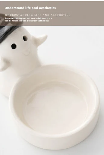 Title 5, Ceramic Couple Ghost Candlestick Funny Ornament...