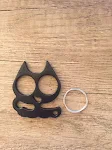 Nieuwe Kitten Outdoor Defense Keys met metalen dubbele vinger sluitingen. Buitenverdediging en gebroken raam cadeau. — foto 4