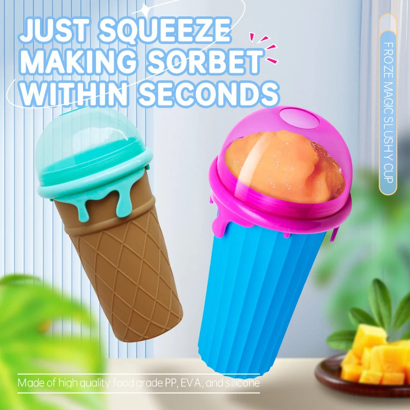 Title 4, 500ml Large Capacity Slushy Cup Summer Squeeze,...