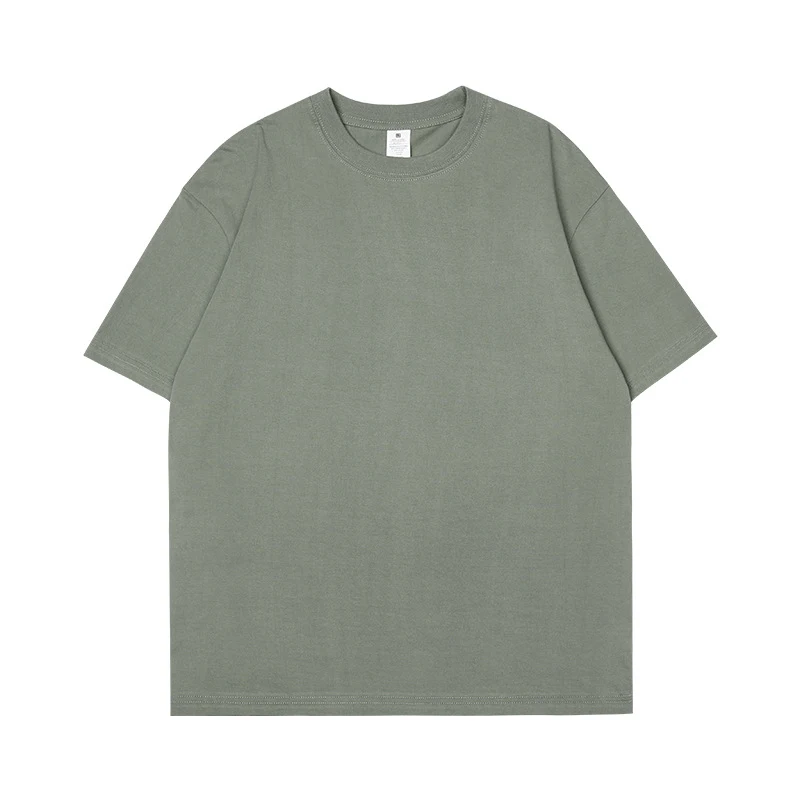 Men's 230g Cotton Knitted Simple Short Sleeve T-Shirt, a comfortable and breathable basic tee, perfect for everyday wear — photo 13
