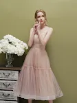 Super Fairy Mori stijl midi jurk, perfect voor een sprookjesachtige look. Ideaal voor speciale gelegenheden, met een delicaat en charmant design. — foto 13