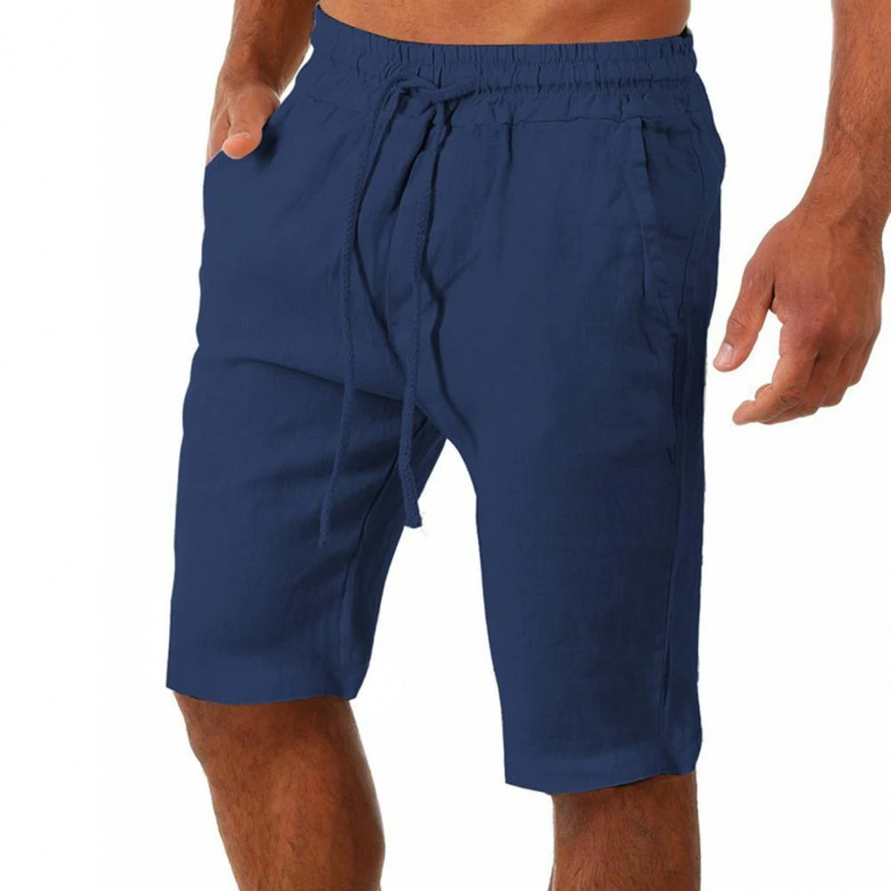 Title 4, Cotton Linen Beach Pants Yoga Fitness Shorts Sp...