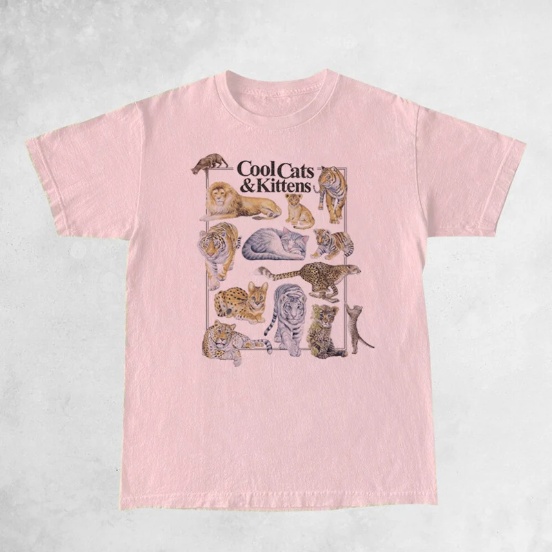Camiseta estampada Cool Cat Vintage unissex — foto 2