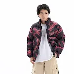 Jaqueta de algodão grossa e quente masculina com estampa de letras, ideal para o inverno. Conforto e estilo para os dias frios. — foto 3