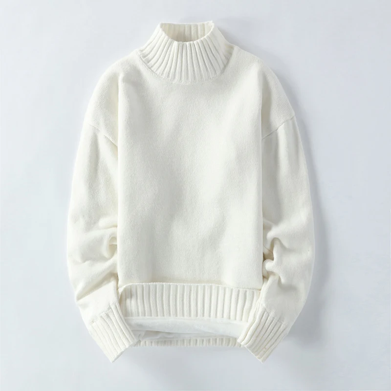 Herren Pullover mit hohem Kragen und Fleece-Futter. Bietet Wärme und Komfort an kalten Tagen. Perfekt für den Winter, kuschelig weich und wärmend. — foto 6