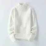Herren Pullover mit hohem Kragen und Fleece-Futter. Bietet Wärme und Komfort an kalten Tagen. Perfekt für den Winter, kuschelig weich und wärmend. — foto 6