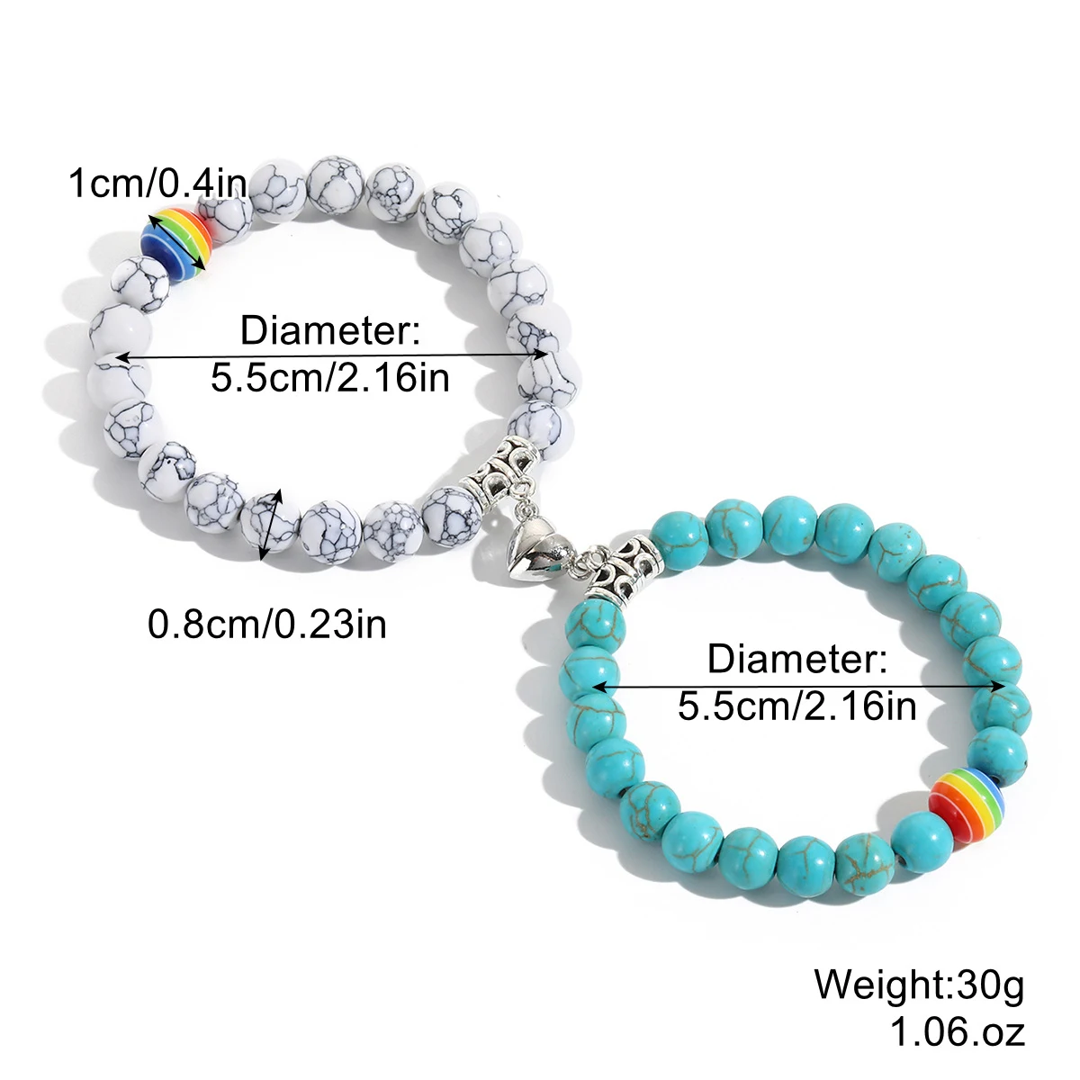 Title 4, Conjunto de pulseiras arco-íris para presente g...
