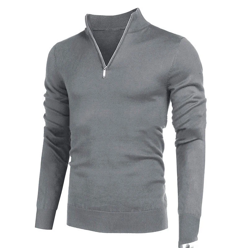 Camisa Polo Manga Longa Gola Alta Comércio Exterior Estilo Europeu Americano T-Shirt Base Conforto e Elegância — foto 5