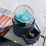 Light Blue Rose Necklace