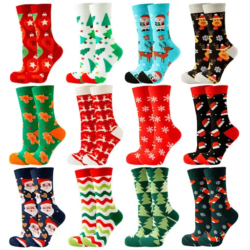 Title 17, Christmas Santa Claus Womens Socks Elk Tide
