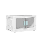 Folding Storage Box with Transparent Sides Double-door Cabinet on Wheels Organize and declutter your space easily. Space — photo 2