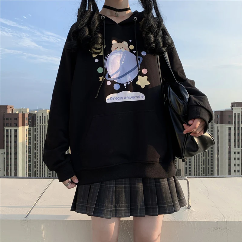 Sudadera con capucha Trendy Girls Junior High School Top fino suelto — foto 6