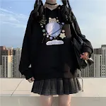 Sudadera con capucha Trendy Girls Junior High School Top fino suelto — foto 6