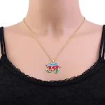 Colar vintage com mapa de Azerbaijão, pingente geométrico com óleo, estilo nacional e elegante — foto 7