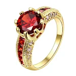 Anel de casal com zircônia e strass, personalidade fashion. Joia romântica para ele e ela. Presente perfeito e estiloso. — foto 11