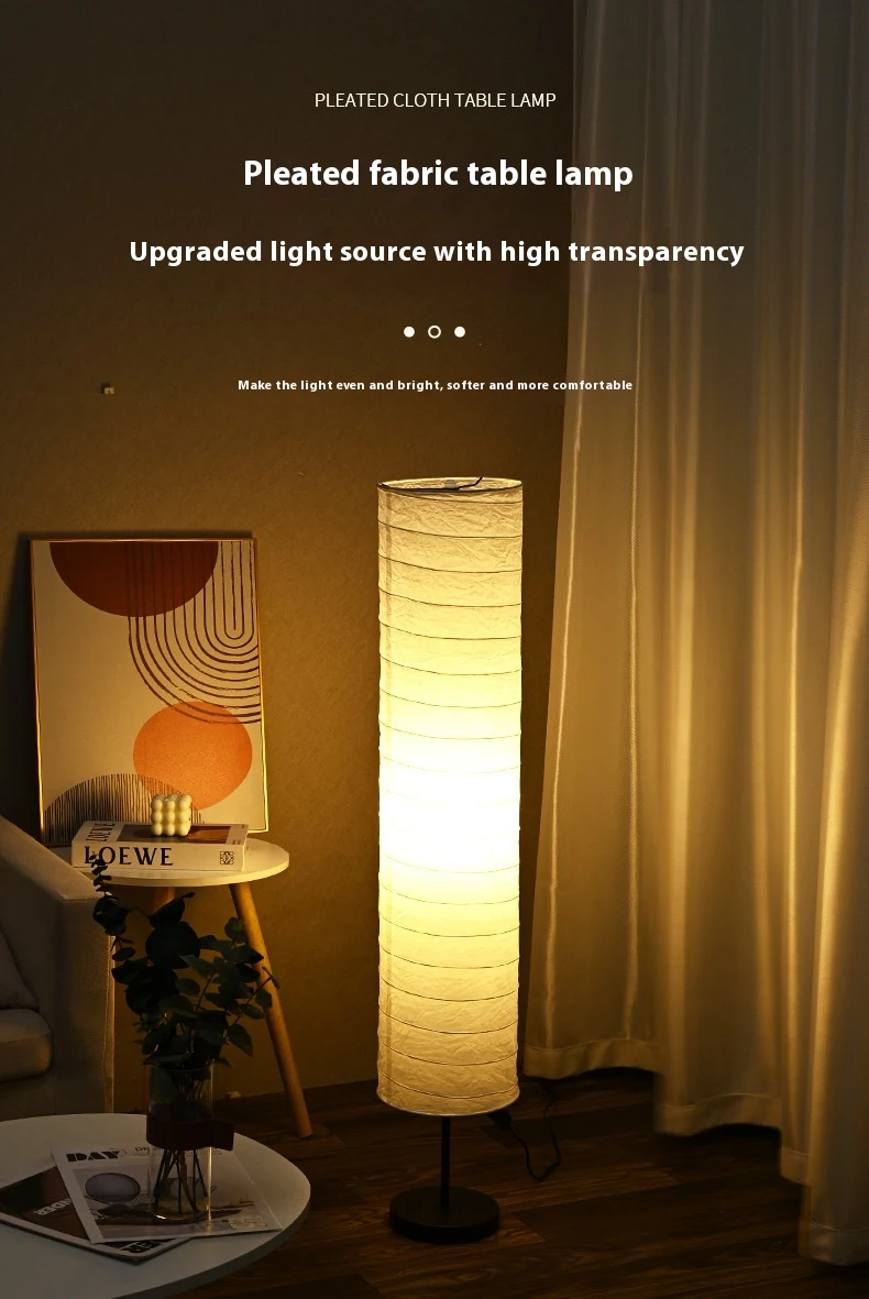 Title 1, Three-color light paper floor lamp for bedroom,...