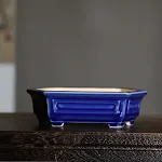 Dark Blue Gracked Glaze
