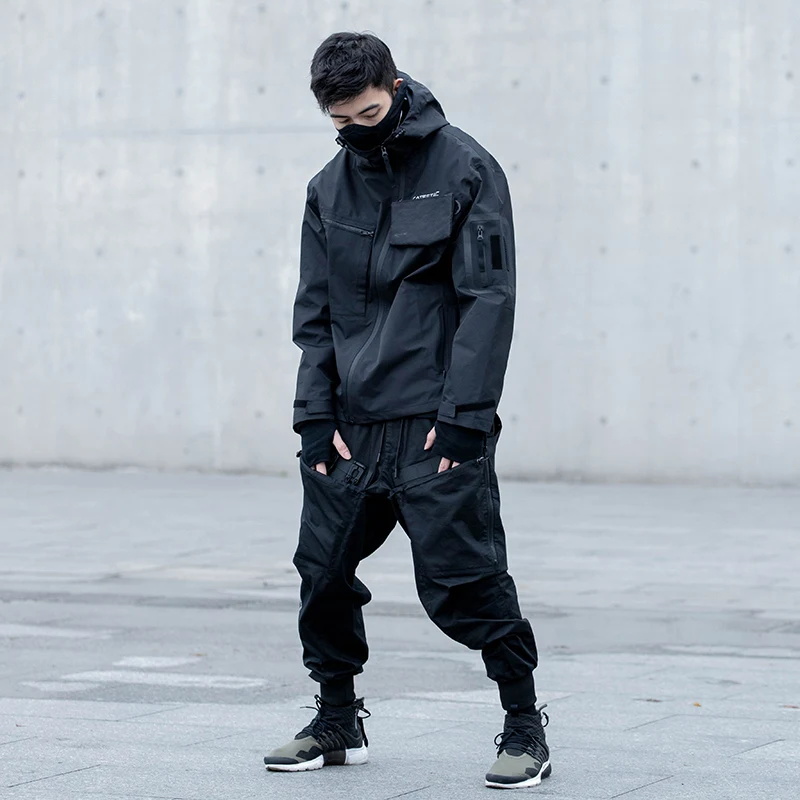 Men's Tilted Zippered Hooded Jumper, offering modern style and comfort. Unique design, perfect for a casual, trendy look — photo 2