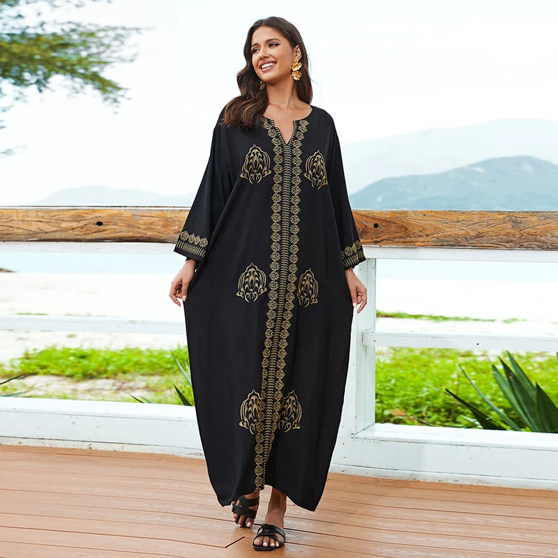 Damen Baumwoll-Bestickte Urlaub Robe – Locker geschnitten, ideal für entspannte Urlaubstage. Genießen Sie Komfort und Stil! — foto 9