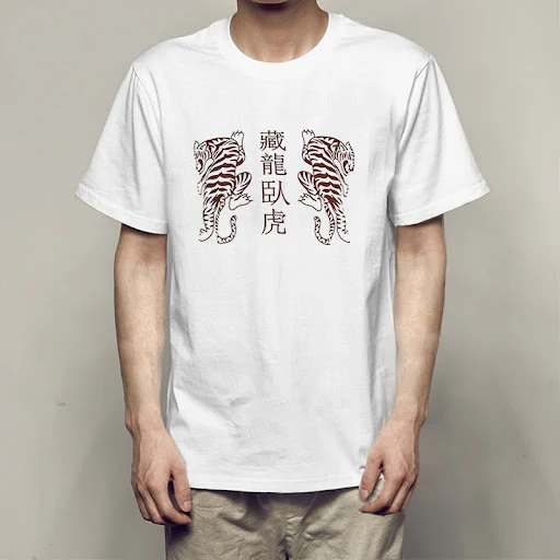 Title 1, T-shirt da donna stile cinese, stampa ampia, ma...