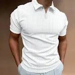 Nueva Polo Camiseta Hombre con Solapa Cuello en V Rayas Manga Corta para un Estilo Casual y Fresco Perfecto para el Verano. — foto 10