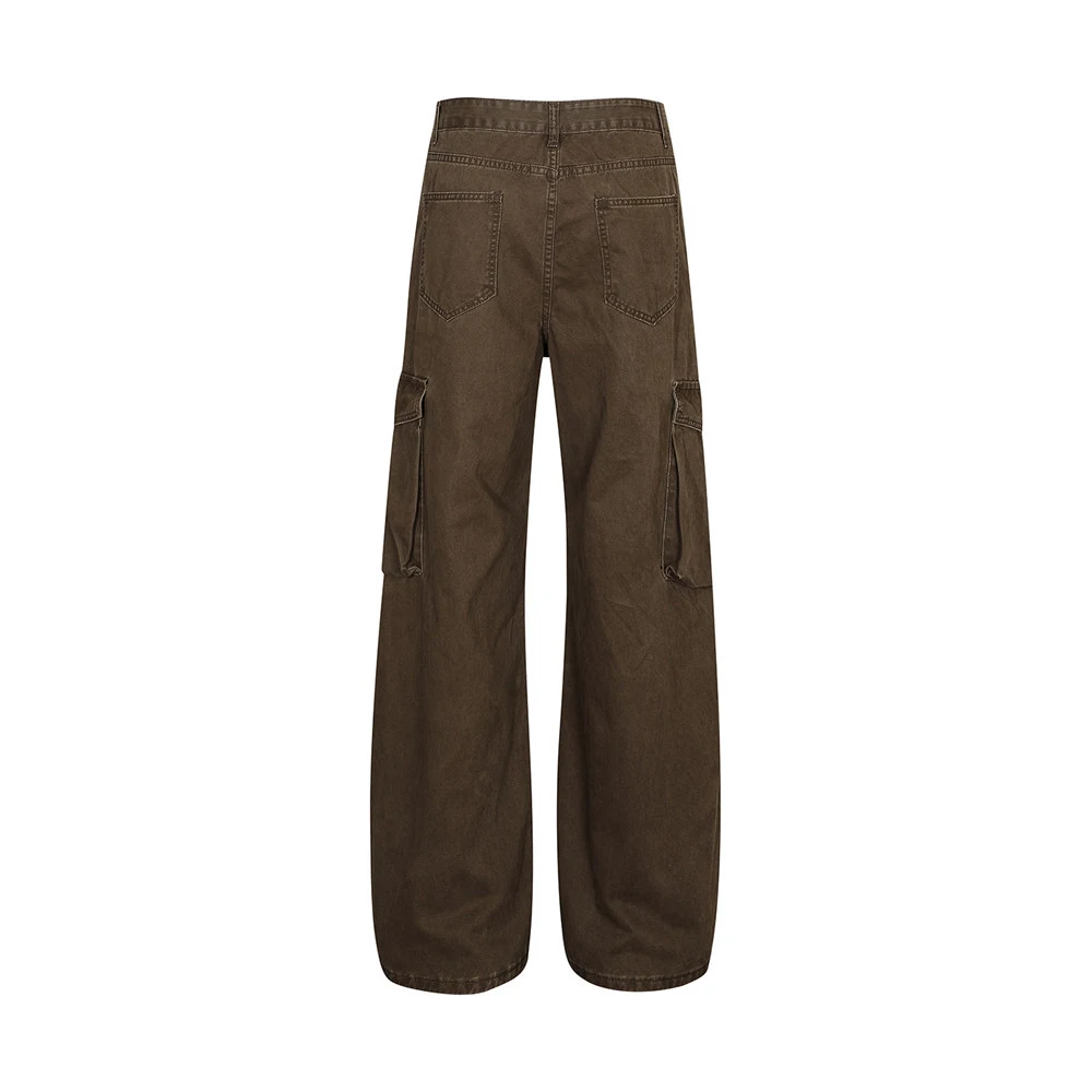 Title 15, Punk distressed gewassen denim overall heren re...