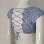 Damesmode Backless Strap Short Shirt – Zomers en sexy topje met blote rug en bandjes. Perfect voor een trendy en comfortabele look. — foto 2