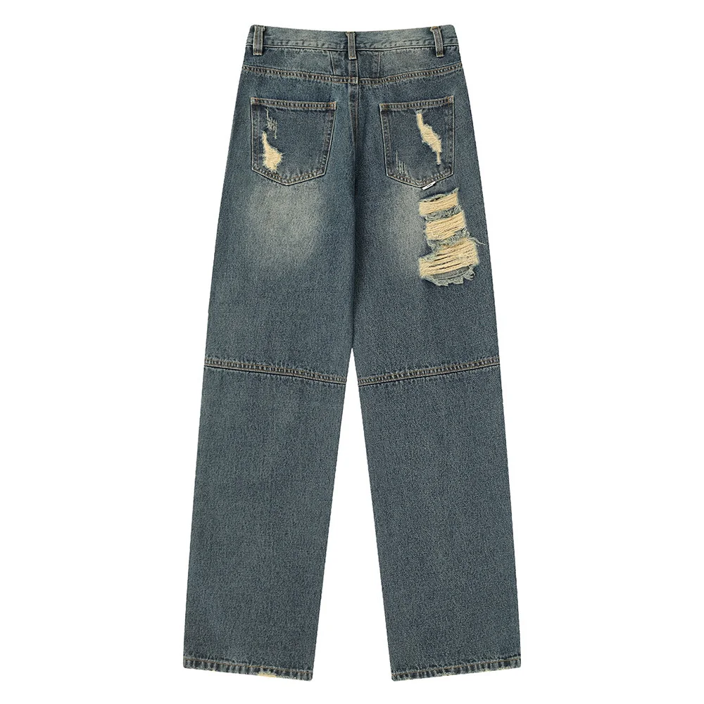 Patch Series Line Decorative Ripped Jeans — photo 5