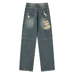 Patch Series Line Decorative Ripped Jeans — photo 5