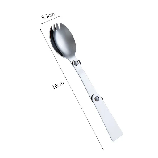 Title 3, Outdoor Portable Stainless Steel Folding Spoon....