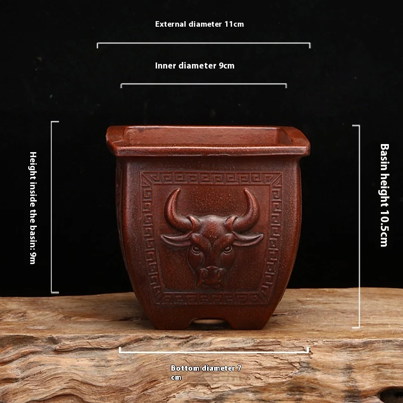 Vaso de areia roxa clássico quadrado em formato de garrafa e palito para mesa, perfeito para decorar e cultivar plantas. — foto 12