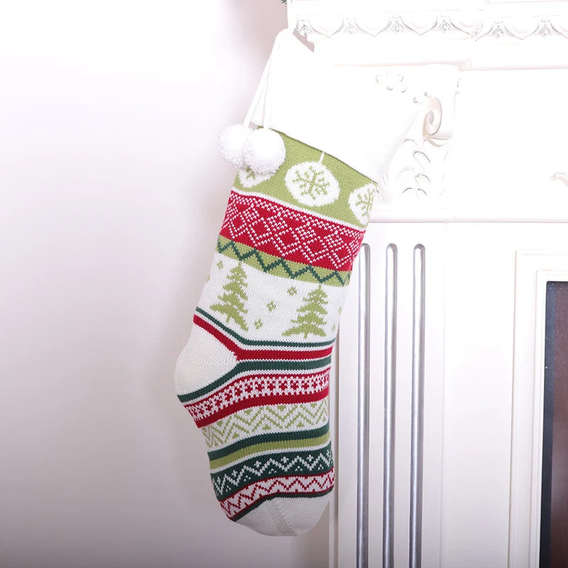 Title 6, Christmas Decoration Knitted Christmas Stocking...