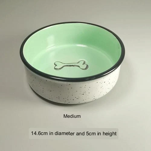 Title 14, Cute Dog Bowl with Medium Anti-tip Neck Guard, ...