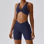 Navy Blue Shorts Suit